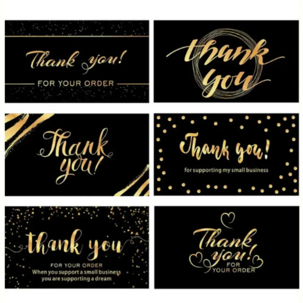 100 Pieces Thank you cards and Stickers Sale